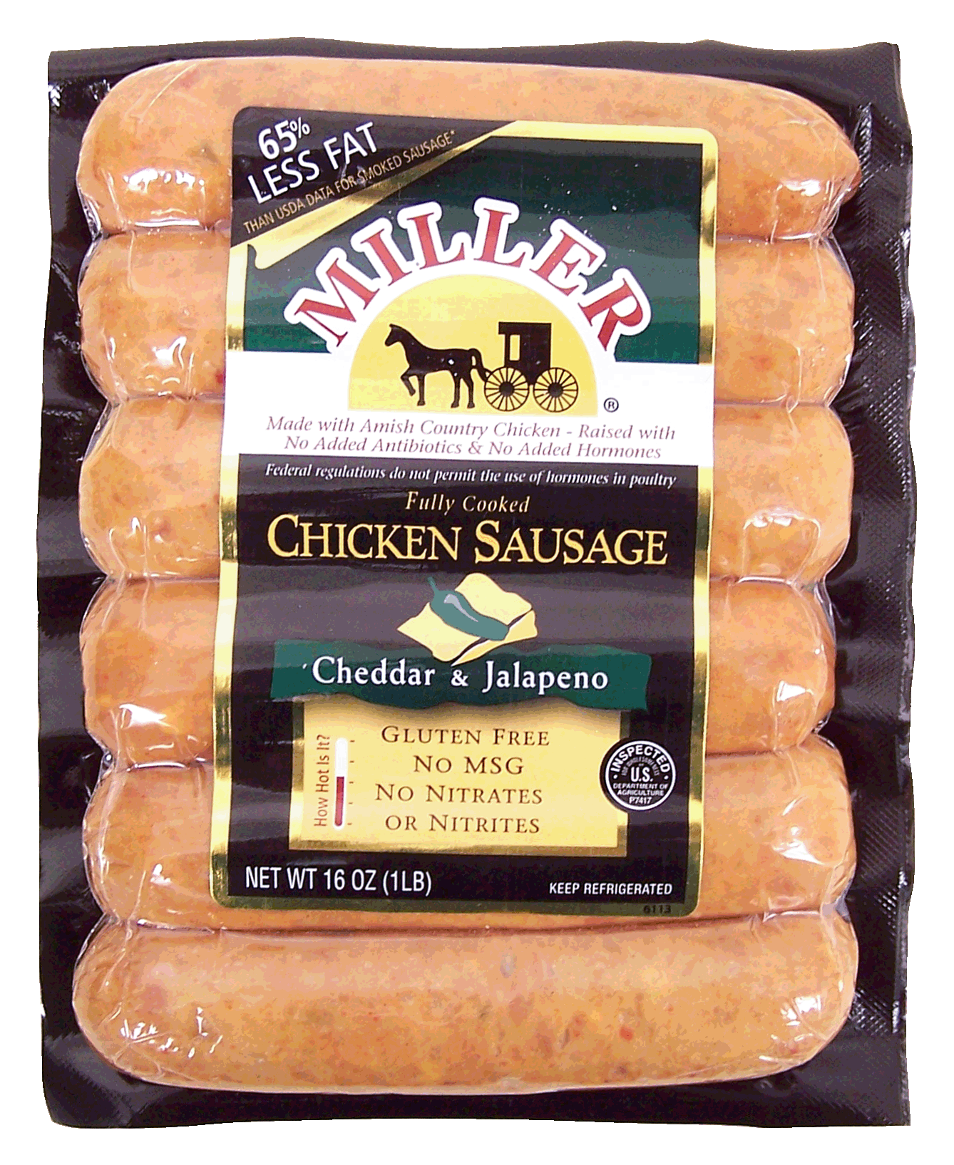 Miller  chicken sausage, cheddar & jalapeno Full-Size Picture